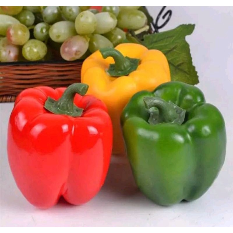 paprika hias properti hiasan foto sayur hias bell pepper replika sayur pajangan cabe paprika hiasan 