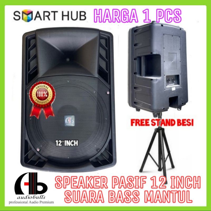 Speaker Pasif AB Audio Bulls 12 Inch Model RCF Original Plus Stand Speaker 1 pcs