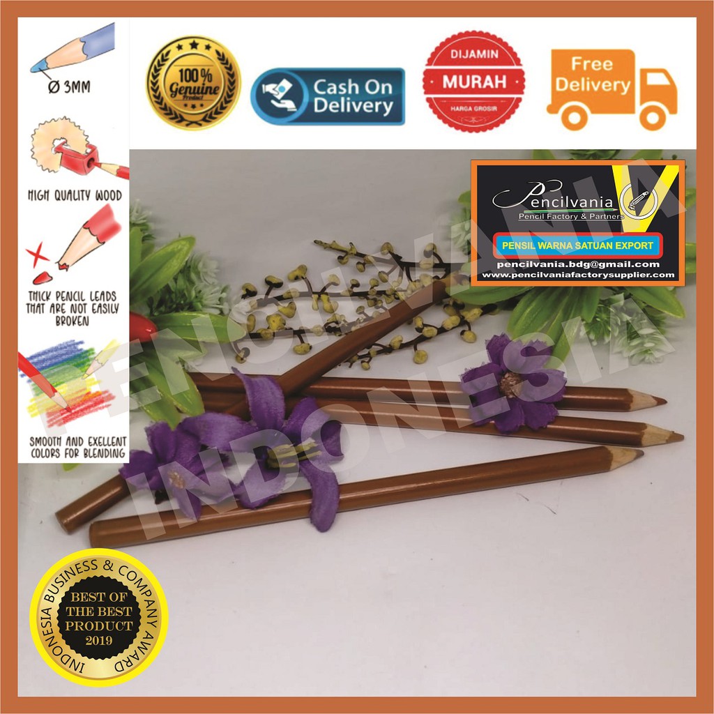 

PENSIL WARNA Bagus COKLAT MUDA Panjang Satuan Lengkap Murah Rekomendasi Colored Pencil Light Brown