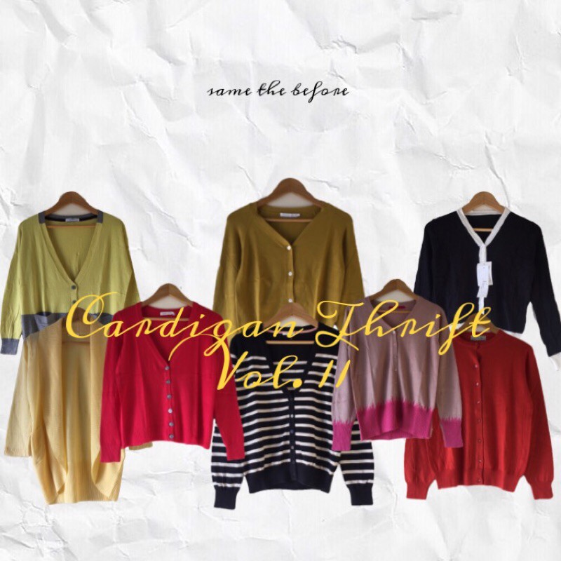 [BISA COD✅] Cardigan Thrift/Knitwear Rajut Atasan Wanita All Brand-1