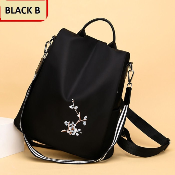 Tas Ransel Multifungsi Import TR1823 Batam Anti Maling BLACK B Import Keren Batam Casual Backpack Wa
