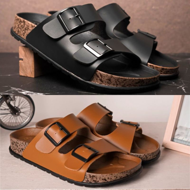 Sandal Kulit Walkers Model Cowok Sendal Pria Kasual Ukuran 39 Sampai 43