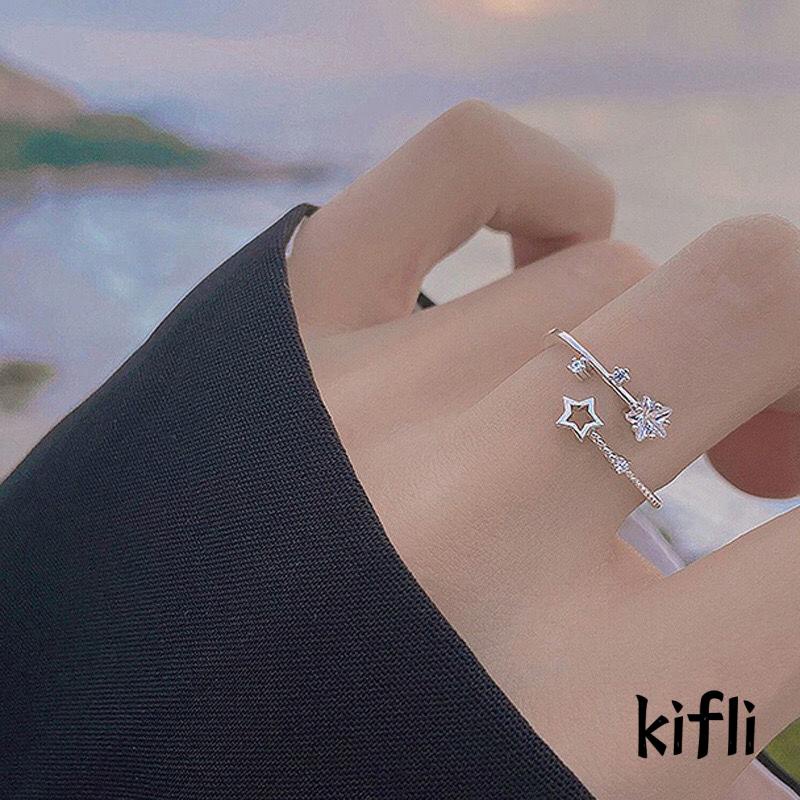 Cincin Model Terbuka,Desain Kupu-Kupu Aksen Berlian,Untuk Wanita