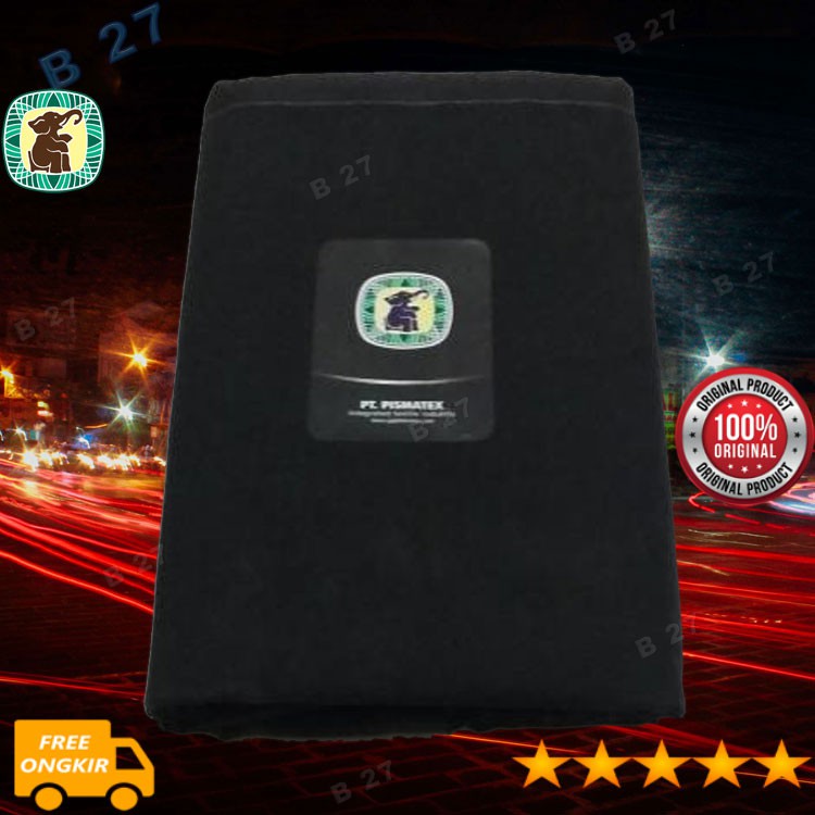 G24-11 Original Kain Sarung Tenun Hitam Dewasa Polos Gajah Duduk