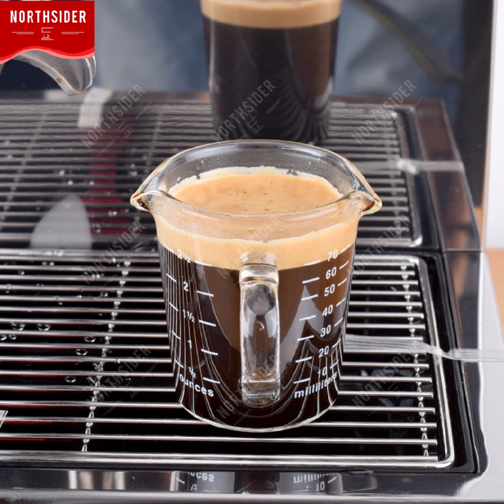 ESPRESSO SHOT GLASS HANDLE 70ml | GELAS UKUR KOPI - SLOKI Tahan Panas