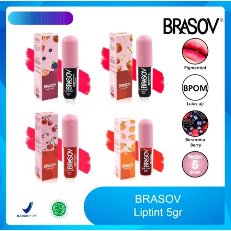 Lipstick Liptint lip tint bibir brasov warna model baru tahan lama cantik indah asli original bpom