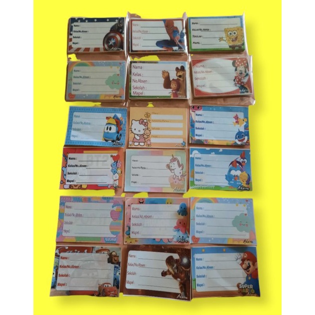 

Stiker label buku