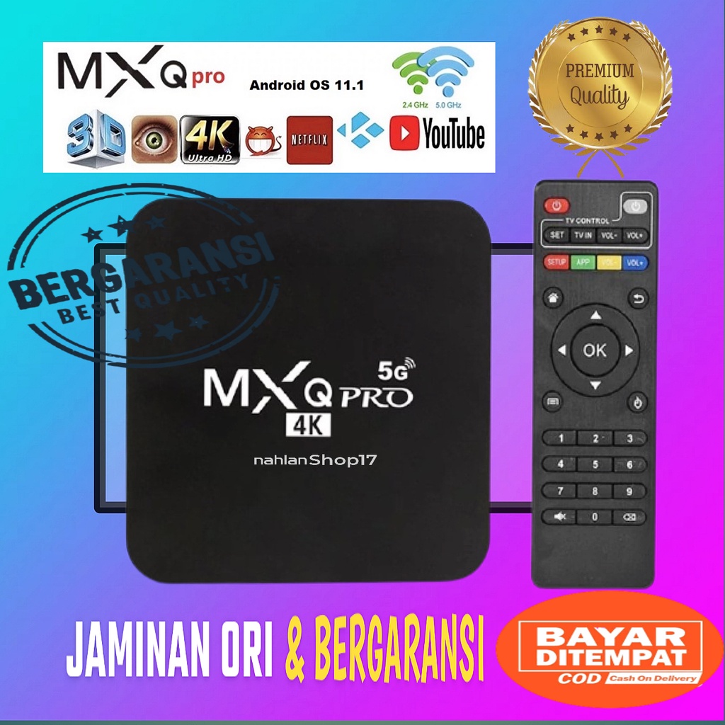 SMART TV BOX MXQ Pro 4K ANDROID 11.1 Ram 4GB ROM 64GB TERMURAH 4/64 GB NEW TV BOX RECEIVER TV BOX