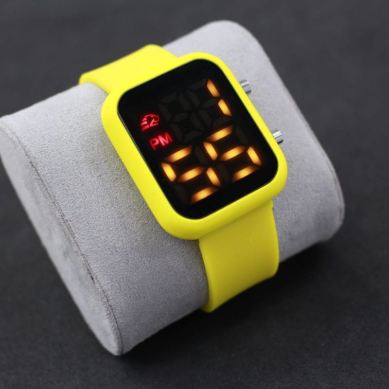 JAM TANGAN WANITA LED WATCH DIGITAL RUBBER STRAP BARU
