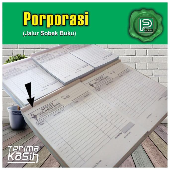 

✨BISA COD✨ Buku nota karbon (ncr) 2 rangkap nomorator - Porporasi sobek
