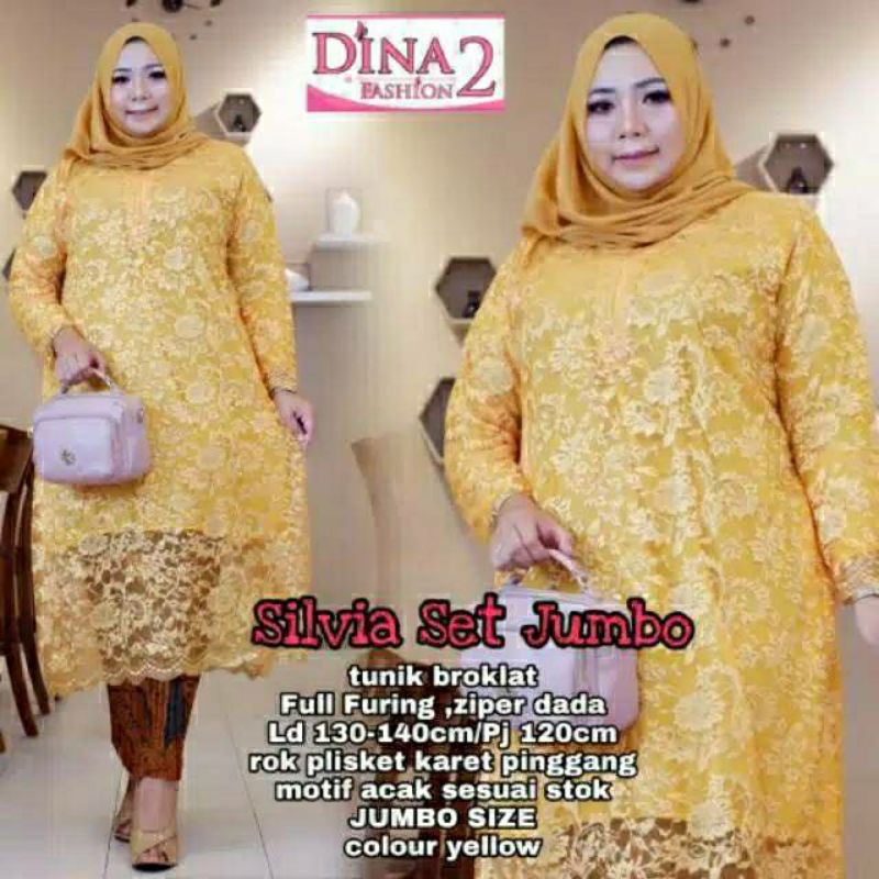 TERMURAH SILVIA TUNIK BROKAT SUPER JUMBO / BROKAT JUMBO