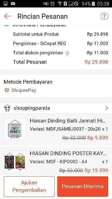 Hiasan Dinding Baiti Jannati Hiasan Rumah Motif Shaby Chic Hiasan Gantung 20x20cm Islamic Dekorasi