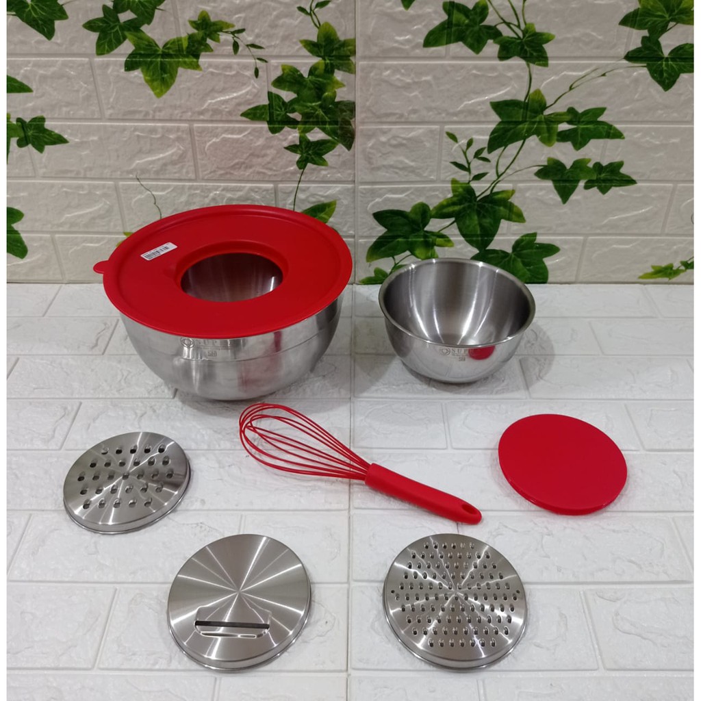 baskom set supra mixing+grater whisker
