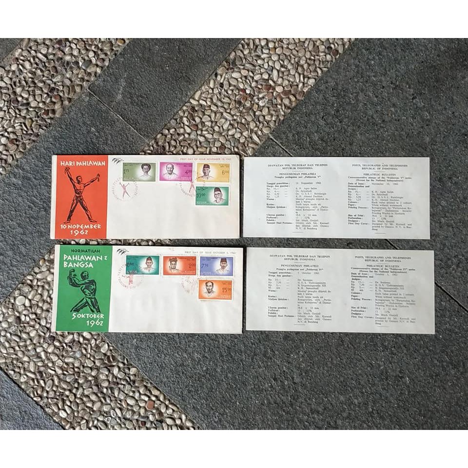 

amplop pertama hari pahlawan 1962