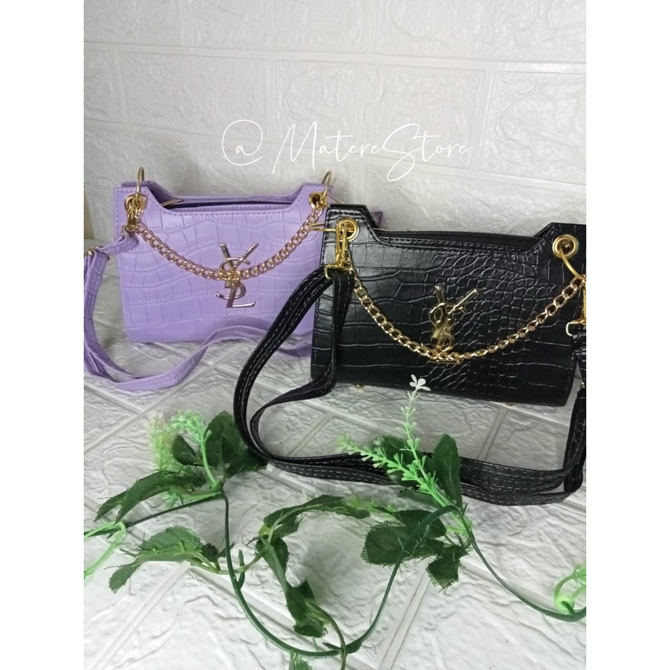 Tas Wanita Croco YSL/Tas Wanita 2022/Tas Wanita Selempang/Tas Wanita Bahu/Tas Wanita Kekinian/Tas Wa