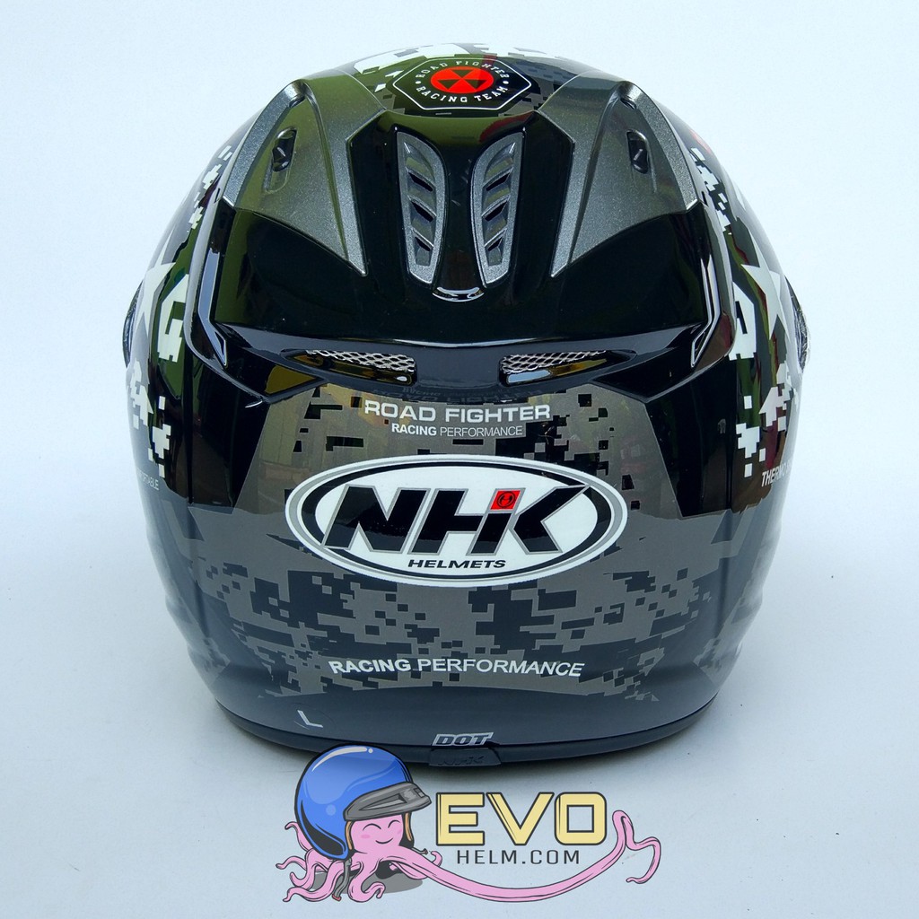 NHK R6 PIXEL GRAPHIC Half Face - Single Visor BLACK - SILVER