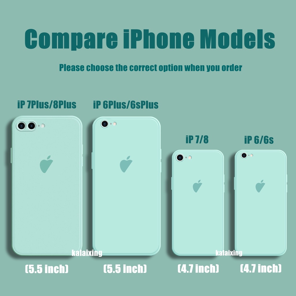 Case Untuk iPhone 14Pro Max13 12 11 Pro Max 7Plus 8plus 6 6s Plus7 +8+XR Xs Max Square Soft Silicone Case