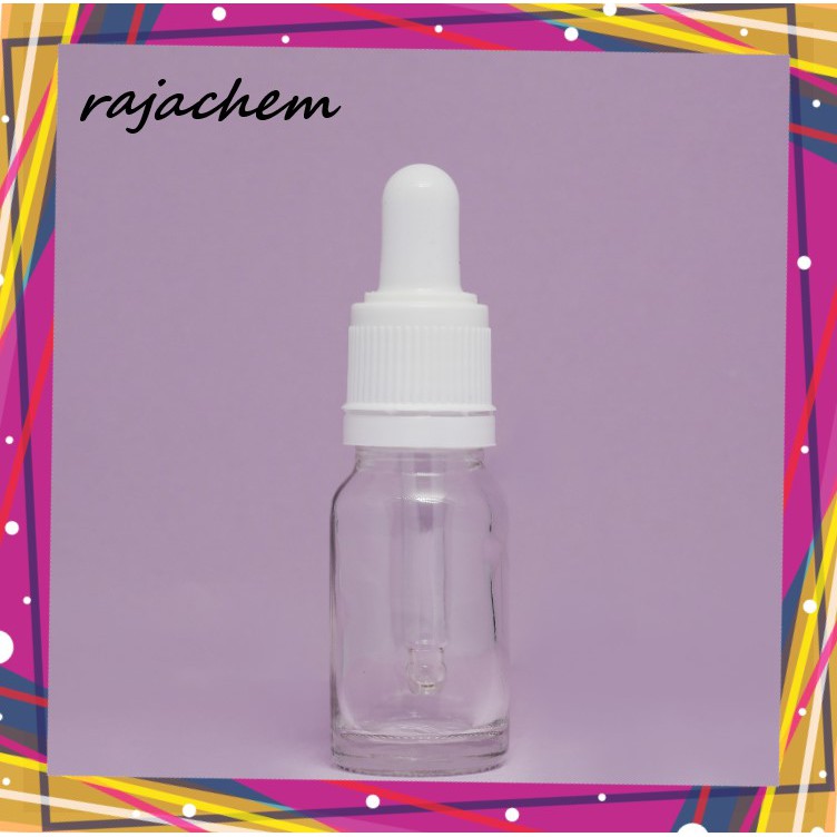 Botol Pipet Kaca Tebal 10 ml Ring Putih Segel