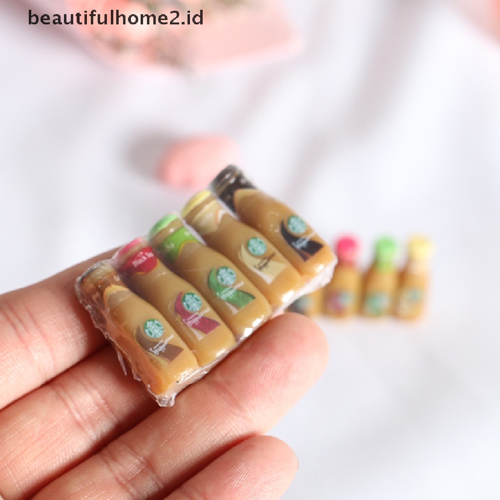 Beautifulhome2. Buku Literatur Dalam Bahasa MandarinId 5pcs Miniatur Botol Kopi Bahan Resin Skala 1: 12 Untuk Dekorasi Dapur Rumah Boneka