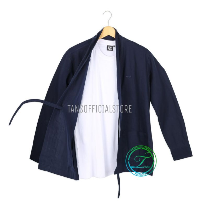 [SIAP KIRIM] WOLV Kimono Pria Outer Loose Casual Lengan Panjang