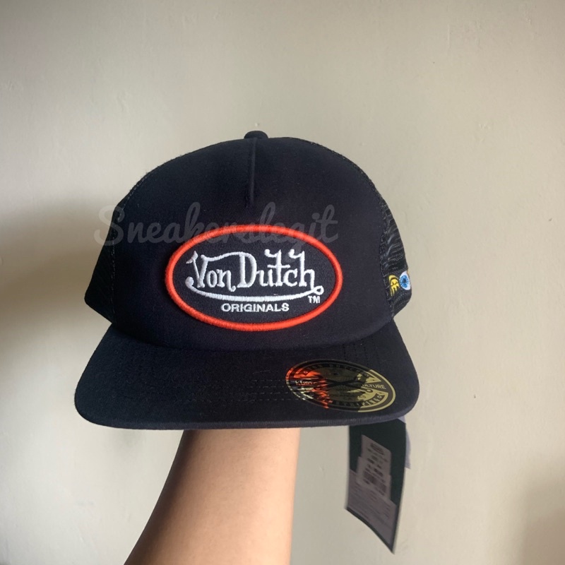 VONDUTCH topi cap trucker hitam ORIGINAL 100% SALE