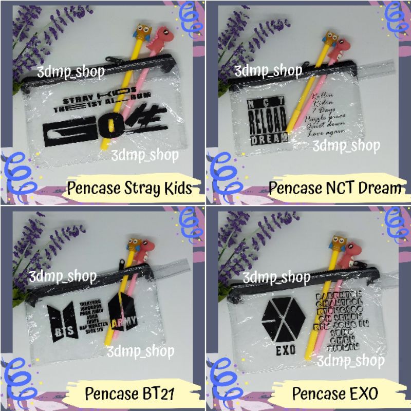 Pencase Tempat Pensil Stray Kids BTS EXO NCT Dream Kpop