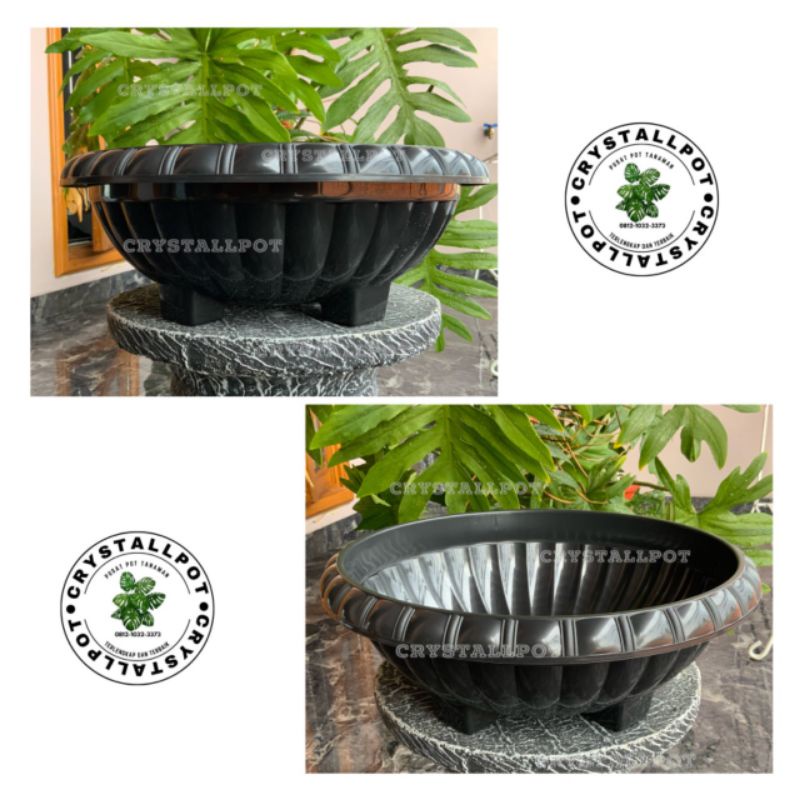 Pot bunga tanaman plastik bonsai lovenia PBL 1037 HITAM 36cm - LOVENIA BONSAI LABU