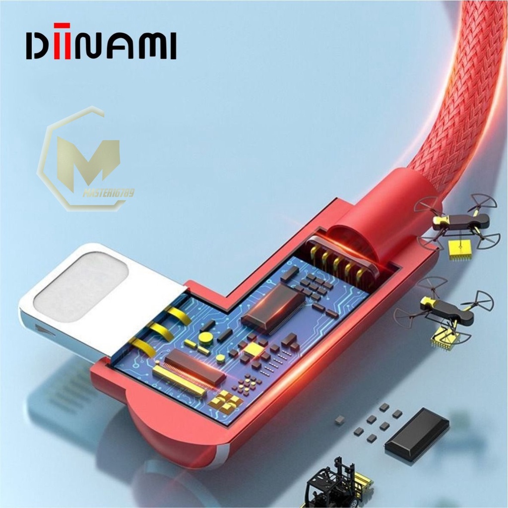 DIINAMI M18 kabel Cable Data GAMING fast Charging Kabel Data Micro , iphone , tipe c USB QC3.0 3 Amper bahan tebal MA2812