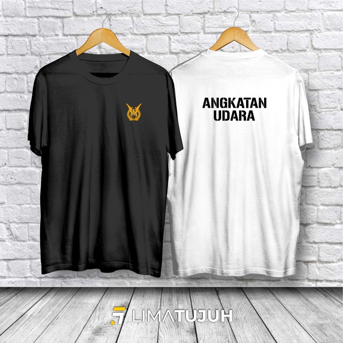 Kaos Logo TNI Angkatan Udara Baju Distro Bahan Premium (TSF)