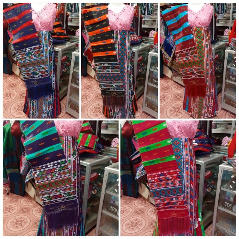 SETELAN KATUN BORDIR MOTIF SADUM MANDAR BATAK BUSANA BATAK PESTA ADAT SONGKET BATAK