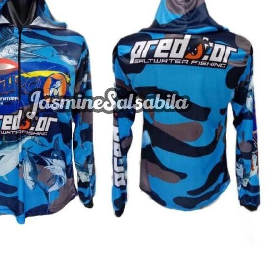 ✦ Jersey Mancing Hoodie Lengan Panjang / Kaos Mancing Tudung / Baju Mancing Mania 2102 ➬