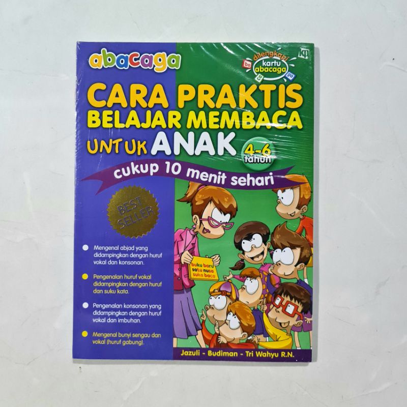 ORIGINAL BUKU ABACAGA : CARA PRAKTIS BELAJAR MEMBACA UNTUK ANAK - BEST SELLER