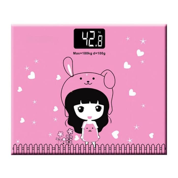 GARANSI ORI  Timbangan Badan Mini Digital Elektronik Desain Kartun 180Kg