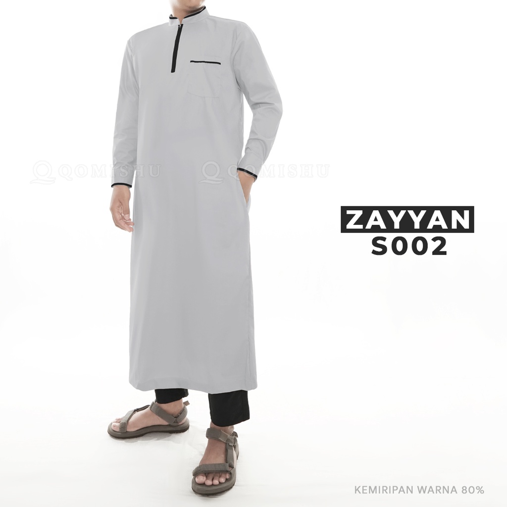 QOMISHU Jubah Muslim Pria Ikhwan Muslim ZAYYAN