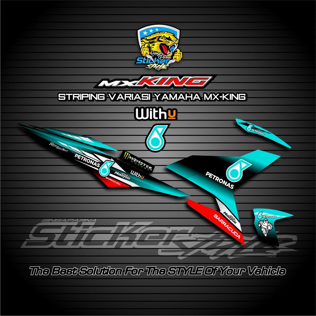STRIPING STIKER VARIASI LIS MOTOR YAMAHA MX KING 2015/2020 LIVERY PETRONAS