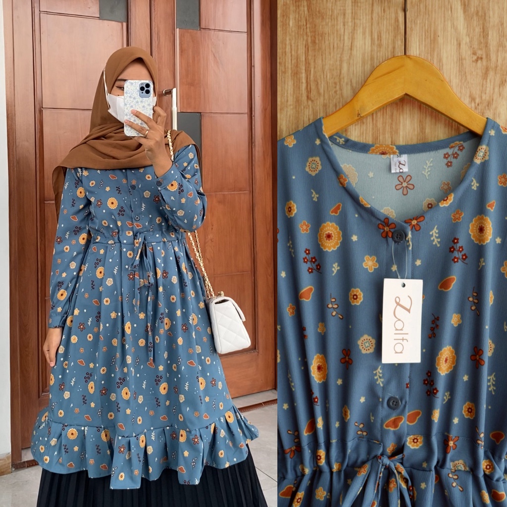 DIANA tunik by ZALFA OUTFIT / tunik motif / tunik bunga