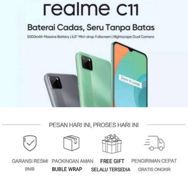 REALME C11 RAM 2/32 GB | C 11 RAM 4/64 GB | NARZO 50i 4/64 GARANSI RESMI REALME INDONESIA