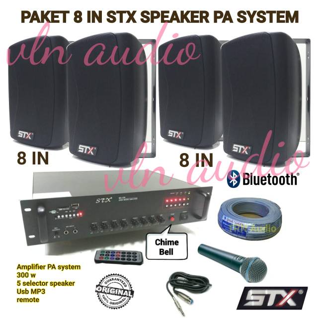 Paket sound STX 4bh speaker + ampli PA SYSTEM  ORIGINAL