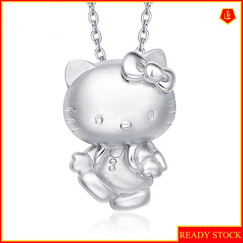 [Ready Stock]Cute Fashion Hellokitty Cartoon Pendant Silver Necklace