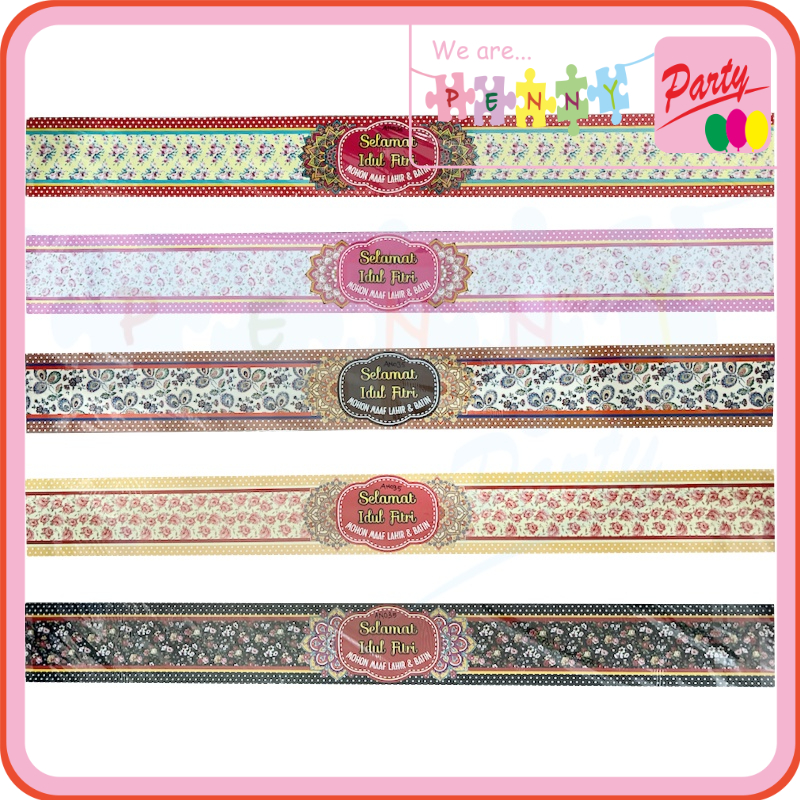

Pita Toples Idul Fitri Pak 10pcs Selempang/Banner Selamat Idul Fitri / Lebaran Hiasan Lebaran