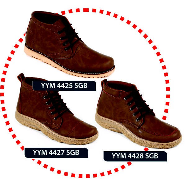 SEPATU SEMI BOOTS - PRIA - BAHAN SP - FASHION SHOES - MAX BAGHI - YYM