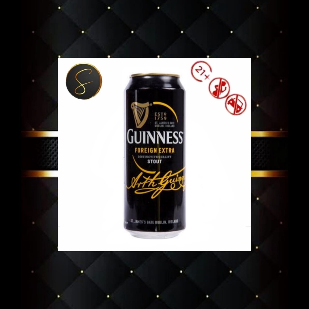 BIR GUINNESS STOUT 500ML KALENG BESAR