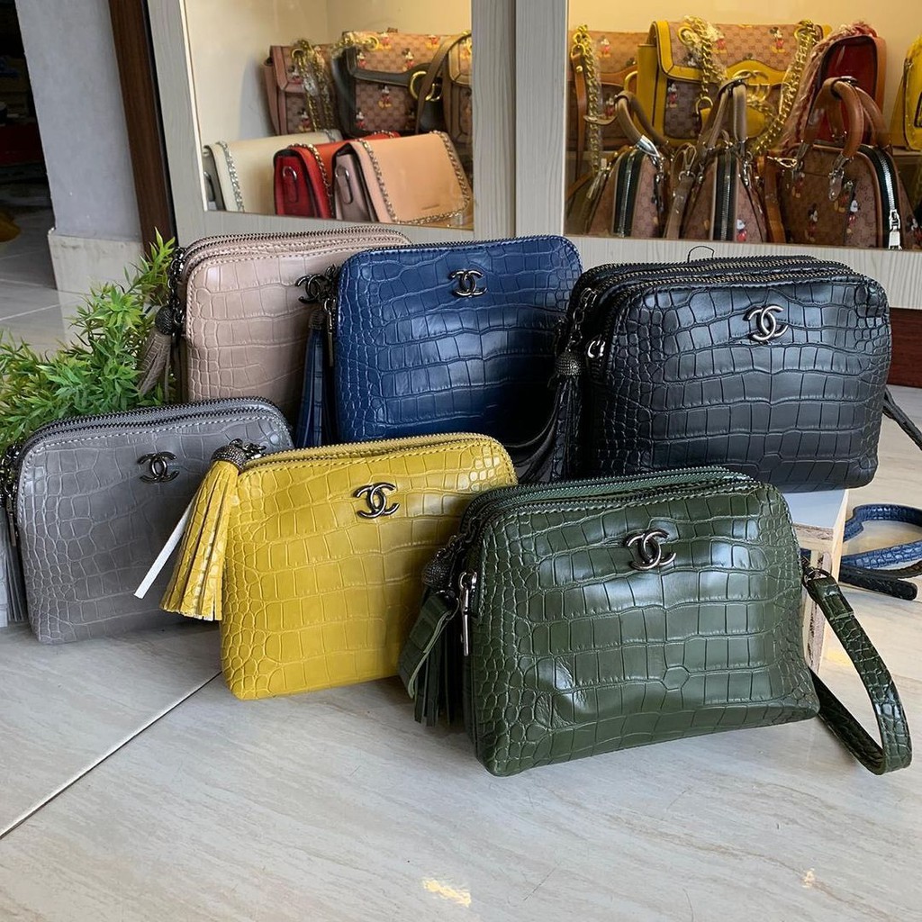 TAS SELEMPANG CNL 3 RUANG SLETING - SLING BAG CROCO