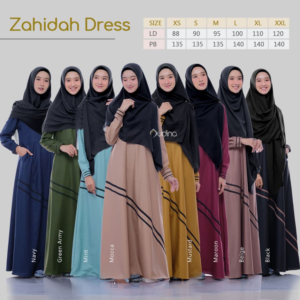 Zahidah Dress/ Gamis Toyobo Premium/Gamis Syari by Audina