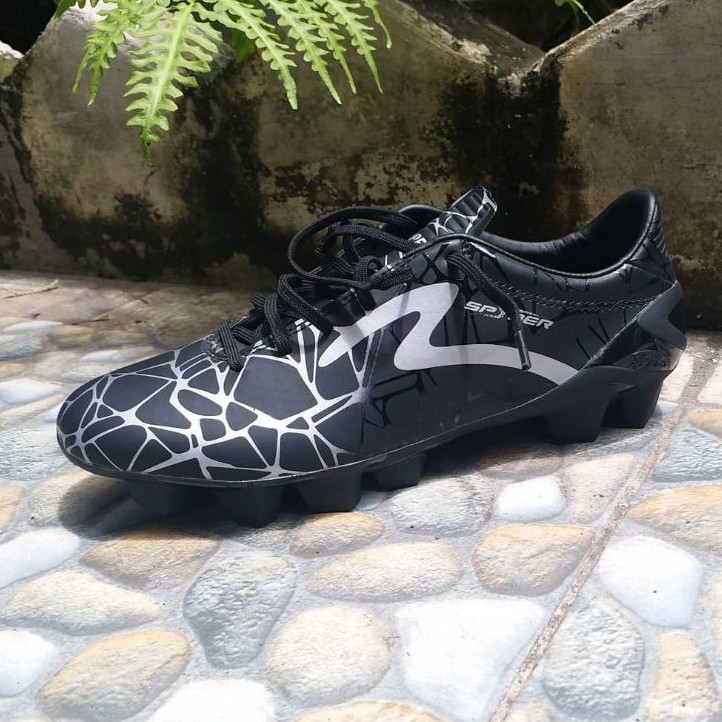 Sepatu bola original Specs spyder FG SE black silver sepakbola sepak bola