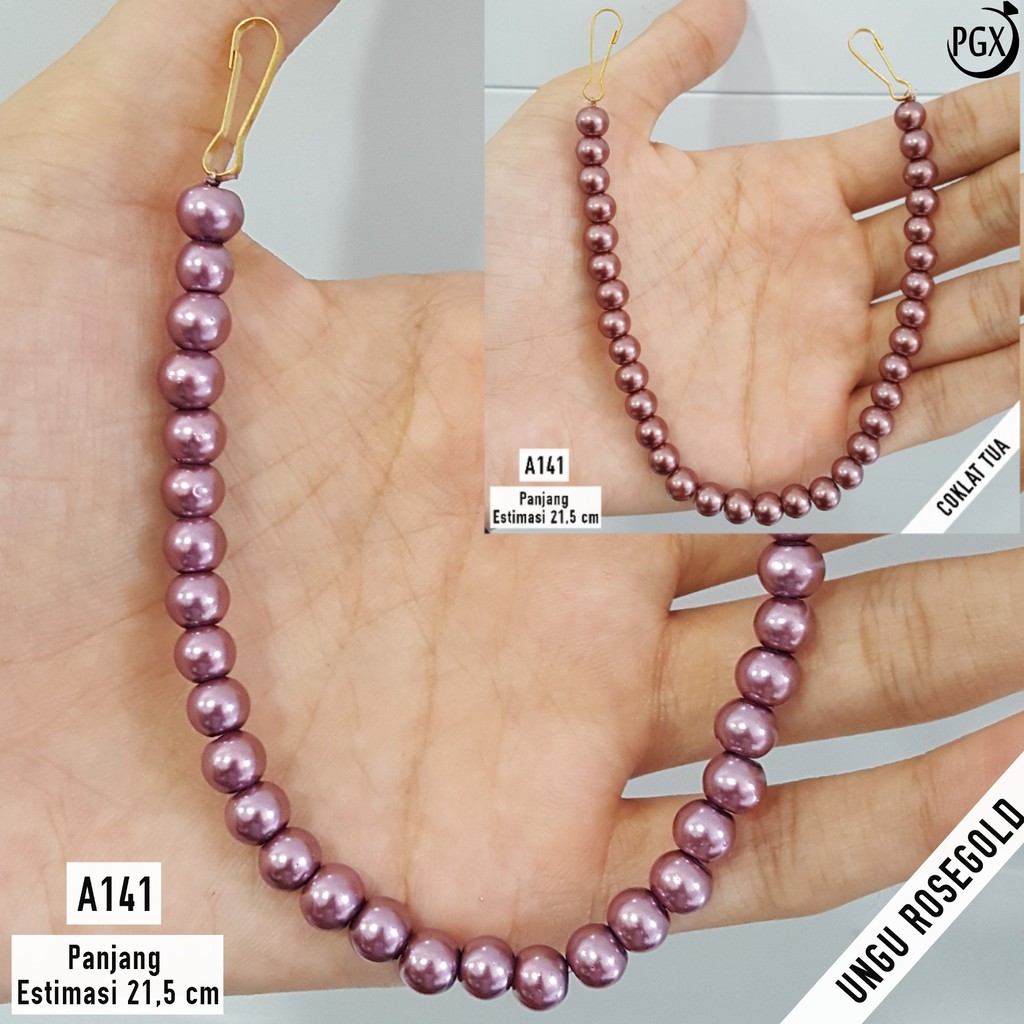 PGX Konektor Masker - Pengait Masker Hijab Mutiara - Aksesoris Masker - A141-COKLAT TUA