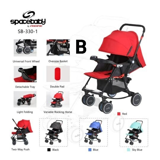 IBU & BAYI STROLLER & ALAT BANTU BAWA BAYI STROLLER SPACEBABY SB 330-1 KERETA DORONG