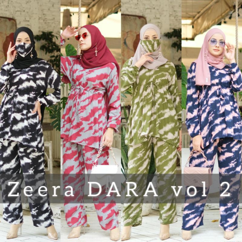 Daster arab ZEERA DARA Original One Set Rayon Tiedye