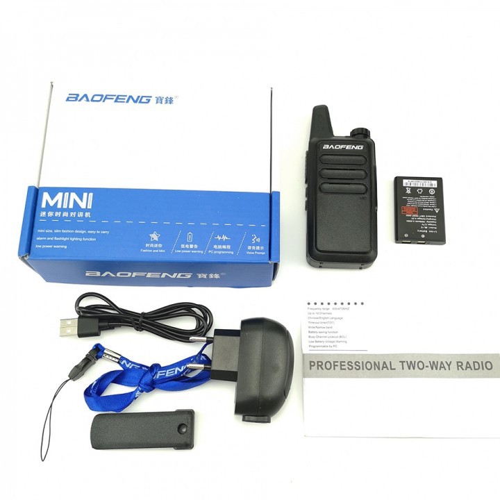 BAOFENG BF-R5 MINI Two-Way Handy Radio 2W UHF 400-470MHz - Black