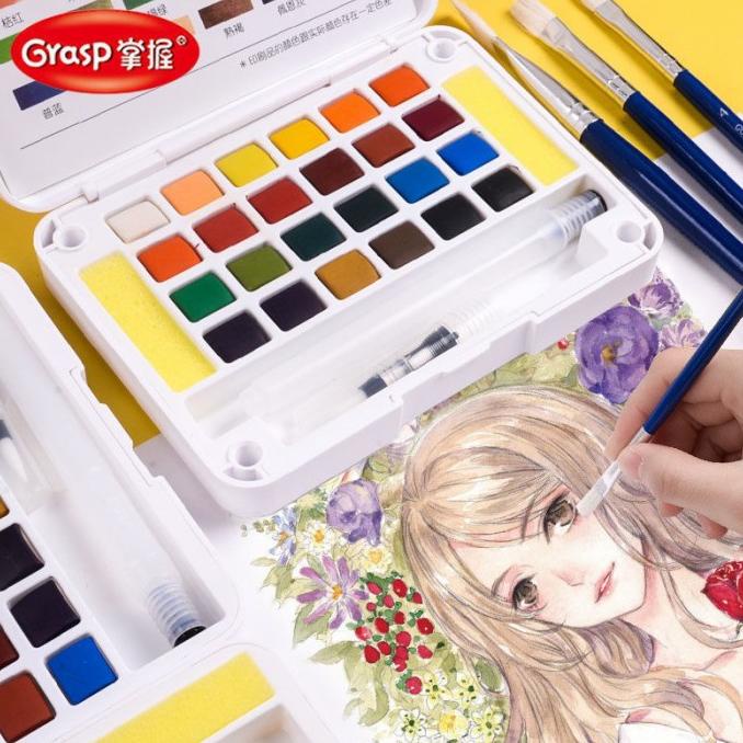 

Grasp Watercolor Pen 12/18 warna Pen kuas / Brush Pen / Alat lukis